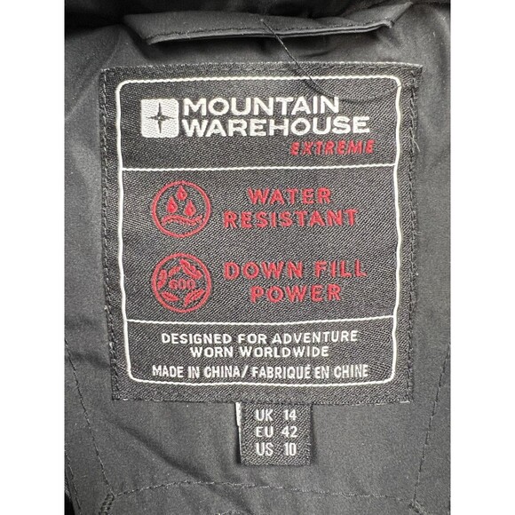 MOUNTAIN WAREHOUSE EXTREME Jacket Womens Size 10 Black Isla II Down Fill 600 - Picture 15 of 16